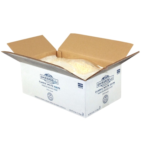 Ghirardelli Classic White Premium Baking Chip 1000 Chips/lb, 25lbs 63076